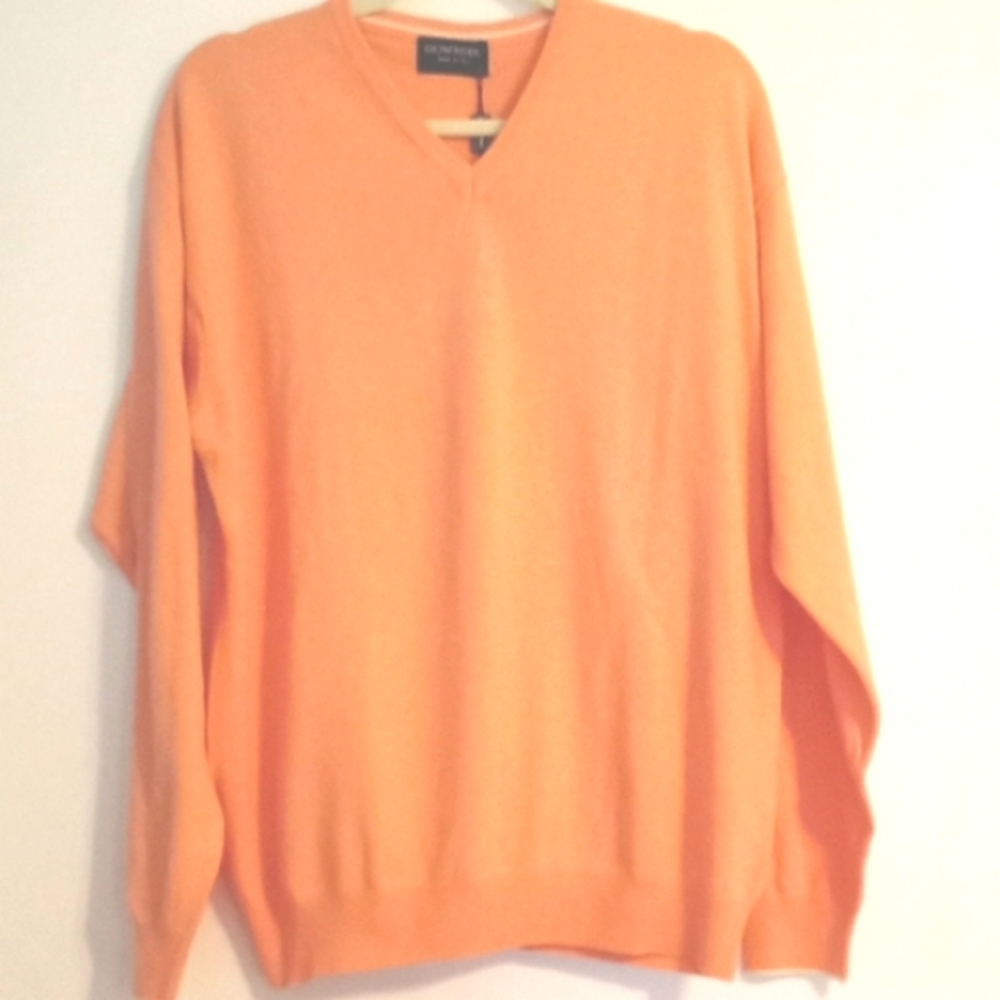 Gionfriddo "Made in Italy" 100%Cotton   Orange L/S Sweater in Size L  (NWT)